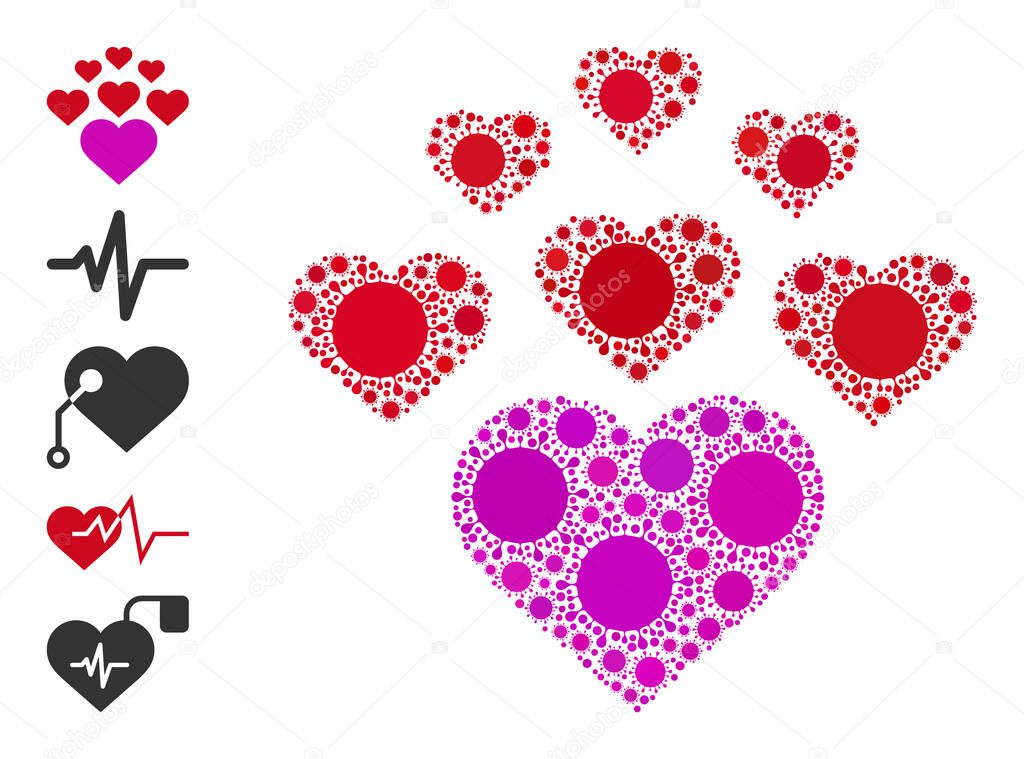 Lovely Hearts Icon - Bacilla Mosaic And More Icons