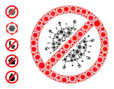 Coronavirus Simgesini Durdur - Virüs Mozaiği ve Daha Fazla Simge