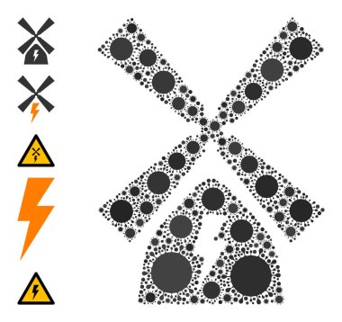 Rüzgar Enerji Santrali Simgesi - Virüs Bileşimi ve Ek Simgeler