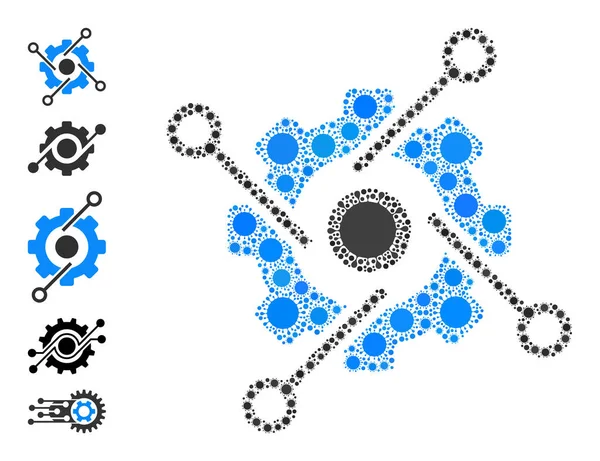 Икона умного развития - Бактериевые коллажи и другие иконы — стоковый вектор