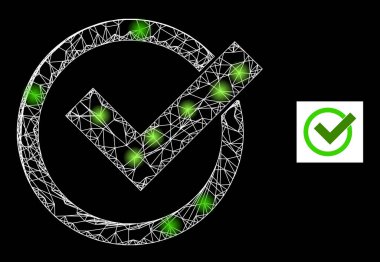 Parlak Ağ Açık Noktalı Ağ Simgesini Kabul Et