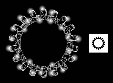 Parlak Ağ Cog Parıltılı Ağ Simgesi