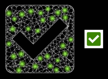 Parlak Yumurtadan Çıkan Parlak Noktalı Kontrol Kutusu Izgara Simgesi