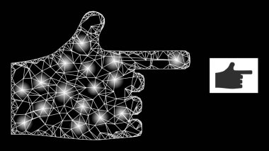 Takımyıldız Düğümleri ile Parlak Net İndeks Parmak Ağ Simgesi