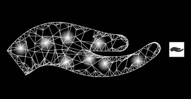 Parlak Net Dilekçe El Ağ Simgesi Parlak Benekli