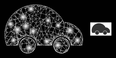 Parlak Yumurtadan Çıkan Parlak Noktalı Özel Araç Ağ Simgesi