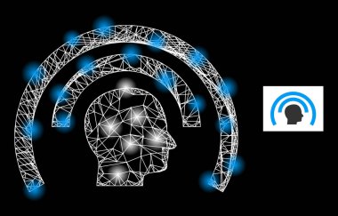 Parlak Ağ Psi Parlak Benekli Ağ Simgesini Dalgaladı