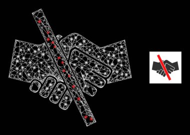 Parlak Ağ Yeniden Tazelenmiş El sıkışmalı Parlak Benekli Ağ Simgesi