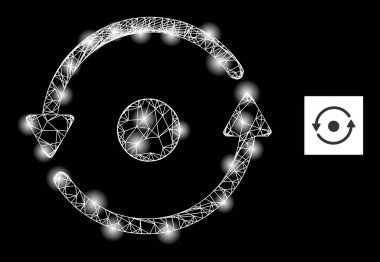 Parlak Ağ Döndürme Ağı Parlak Benekli Ağ Simgesi