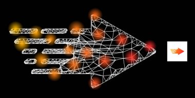 Işık lekeli Parlak Ağ Acele Oku Ağ Simgesi Simgesi