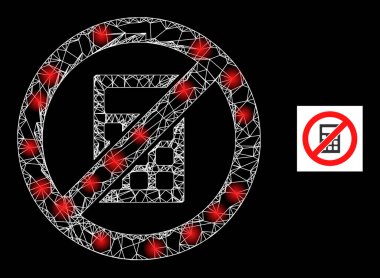 Parlak Ağ Durdurma Hesap Makinesi Parlak Benekli Ağ Simgesi