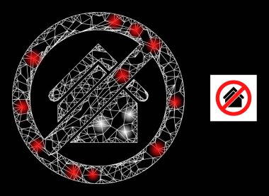 Işıkbenekleri olan Parlak Ağ Durdurma Evi Ağ Simgesi