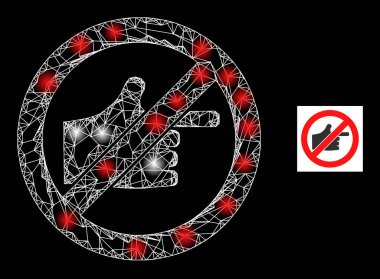 Parlak Ağ Durdurma İndeksi Parlak Benekli Parmak Ağı Simgesi