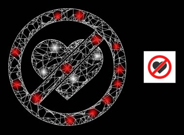 Parlak kuluçkaya yatmış Aşk Kalbi Parlak Benekli Izgara Simgesi