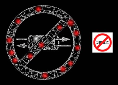 Parlak Net Stop VPN Işık Noktalı Ağ Simgesi