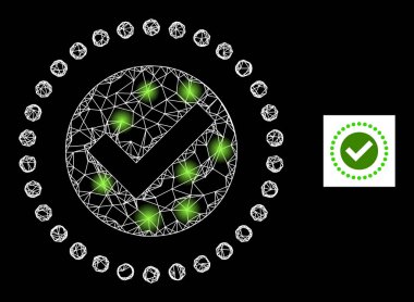 Parlak Ağ Gerçek Ağ Parıltılı Ağ Simgesi