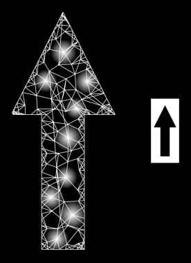 Işık Noktalı Parlak Yumurtadan Çıkan Ok Ağ Simgesi