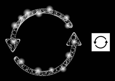 Takımyıldız Düğümleriyle Parlak Ağ Güncelleme Okları Ağ Simgesi