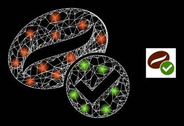 Parlak Yumurtadan Çıkan Geçerli Kahve Ağ Simgesi Açık Noktalı