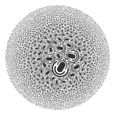 Podcast Simgesi Yuvarlak Küme Kolajı