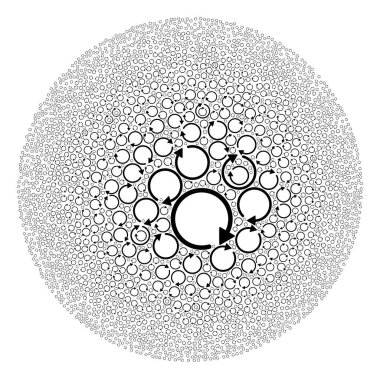 CW Simge Küresel Kabarcık Mozaiğini Döndür