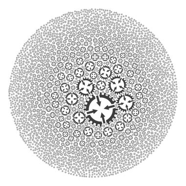 Vites Merkezi Simge Küre Küre Mozaiği