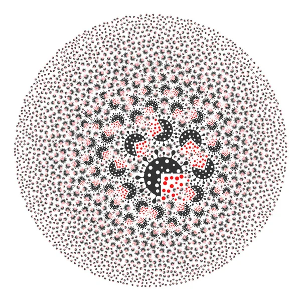 Coronavirus Simgesi Yuvarlak Küme Kolajı