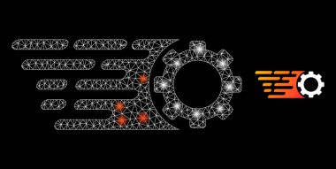 Rush Gear Simgesi - Parlak Benekli Kablo Ağı