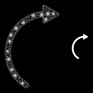 Sağ Simgeyi Döndür - Parlak Noktalar ile Kablo Ağı