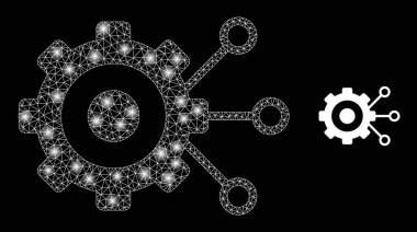 Gear Bağlantıları Simgesi - Takımyıldız Düğümleriyle Kablo Çerçeve Ağı