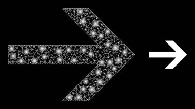 Sağ Ok Simgesi - Parlak Benekli Kabuk Ağı