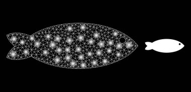 Balık Simgesi - Takımyıldız Düğümleriyle Kabuk AğıStencils