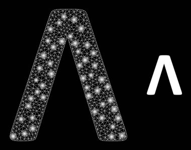 Lambda Yunan Harf Simgesi - Takımyıldızı Düğümleriyle Kablo Çerçeve Ağı