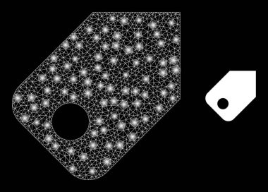 Etiket Simgesi - Parlak Benekli Kablo Ağı