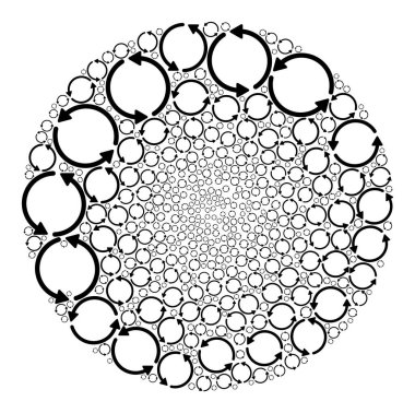 Okları Güncelle Simgesel Kabarcık Kolajı