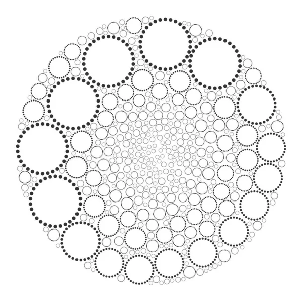 Krąg kropkowany ikona okrągły klaster Mozaika — Wektor stockowy