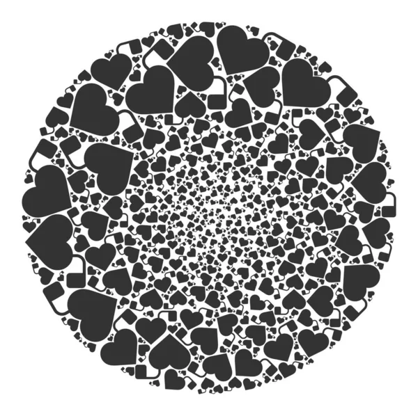 Kalp pili Simgesi Küre Kümesi Kolajı