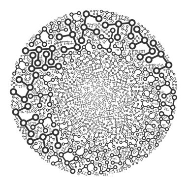 İkili Bağlantılar Simge Küre Küre Kolajı