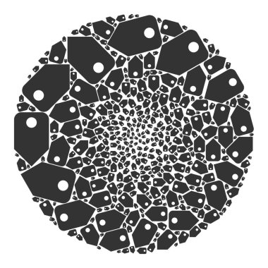 Etiket Simgesi Küresel Kabarcık Mozaiği