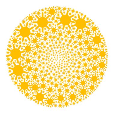 Güneş Işınlar Simge Küre Küresi Mozaiği