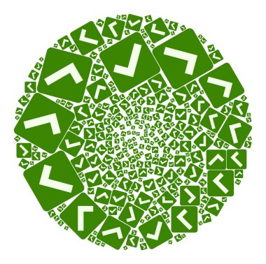 İşaretleme Kutusu Simgesi Küresel Kabarcık Mozaiğini Onayla