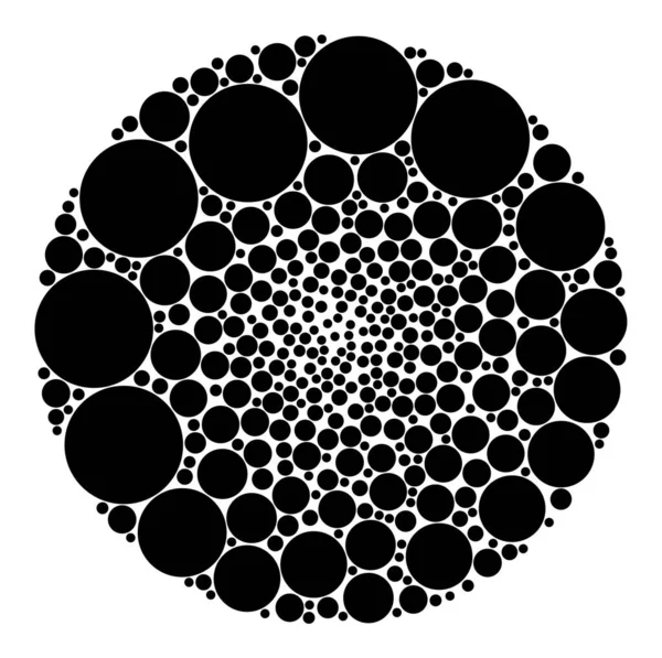 Circle Ikon Sfäriskt Globula Collage — Stock vektor