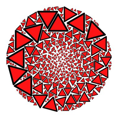 Tehlike Üçgeni Şablon Simgesi Küresel Kabarcık Kolajı