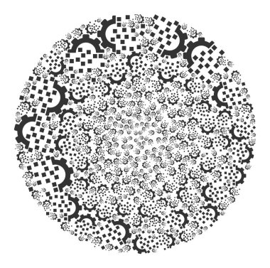 Vites Derleme Simgesi Yuvarlak Küme Kolajı