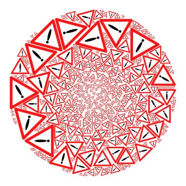 Tehlike Simgesi Yuvarlak Küme Kolajı