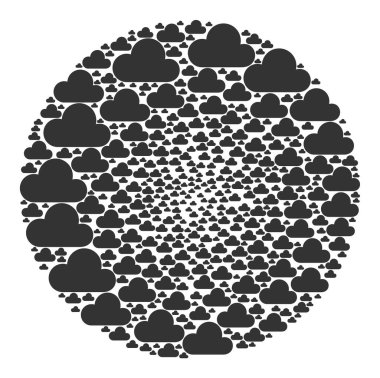 Bulut Simgesi Küresel Kabarcık Mozaiği