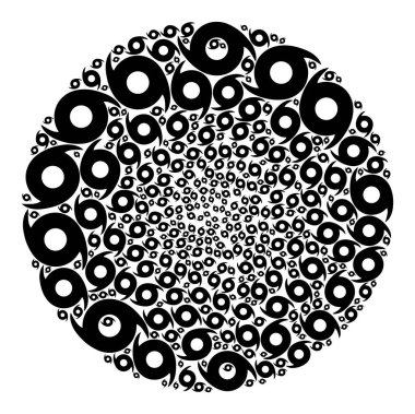 Kasırga Simgesi Küre Küre Kolajı