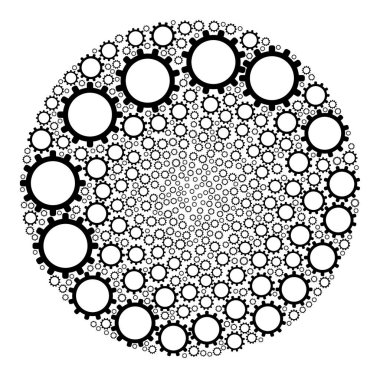 Cog Simgesi Küresel Mozaik