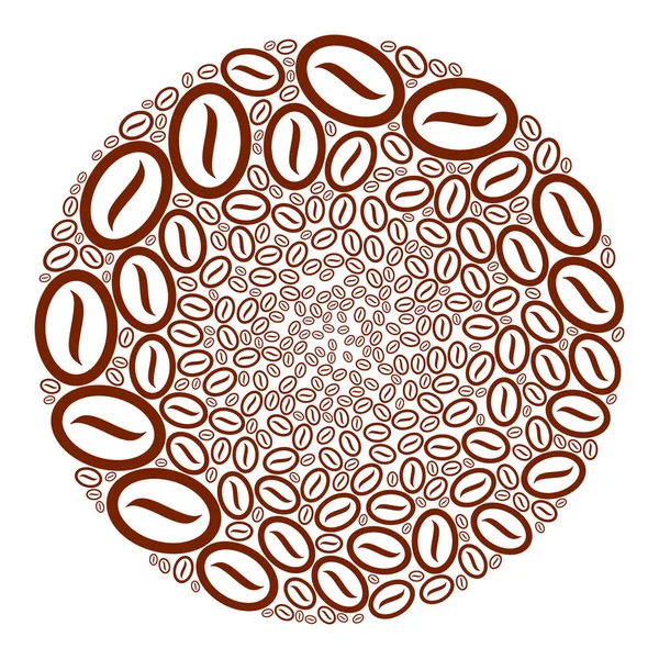 Icône de fève de café sphérique Globula Mosaïque — Image vectorielle
