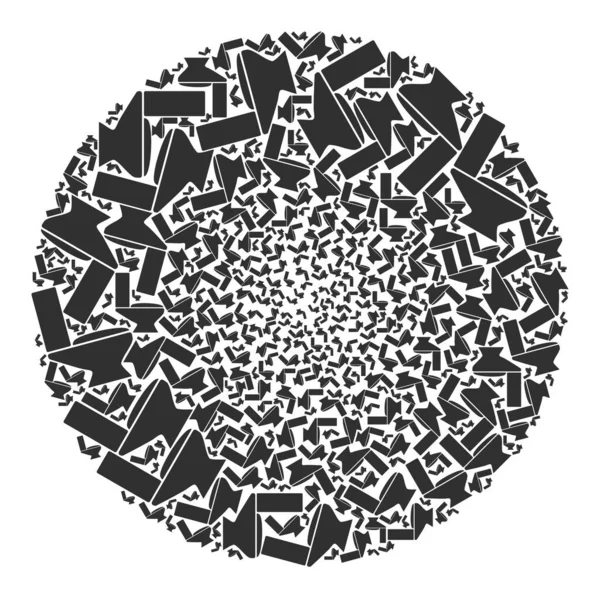 Icono de inodoro Round Cluster Collage — Vector de stock